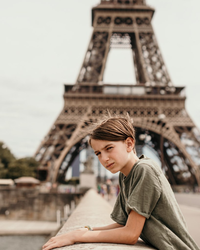 Teen and Eiffel Tower
