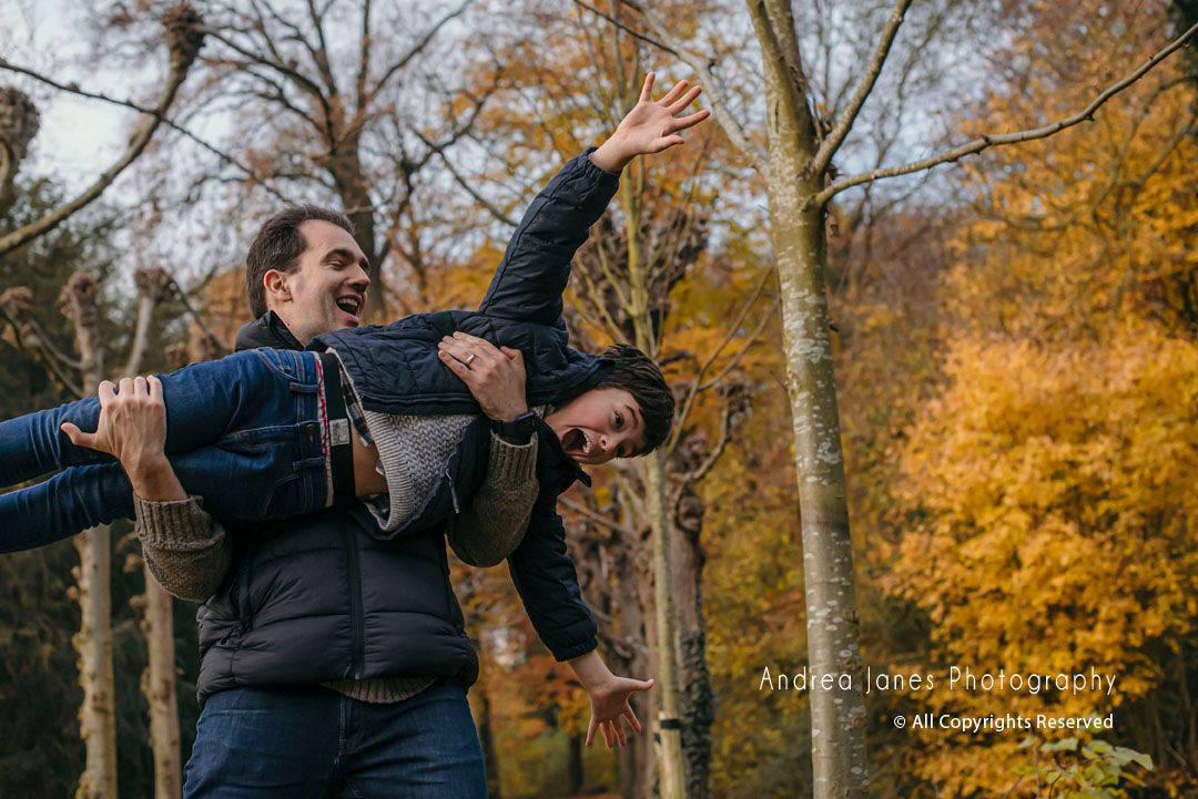 Dad and son in Photo session