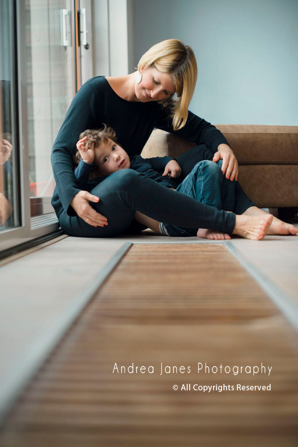 Beautiful mom and son